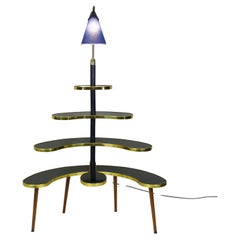 Lampadaire et porte-fleurs des années 1950