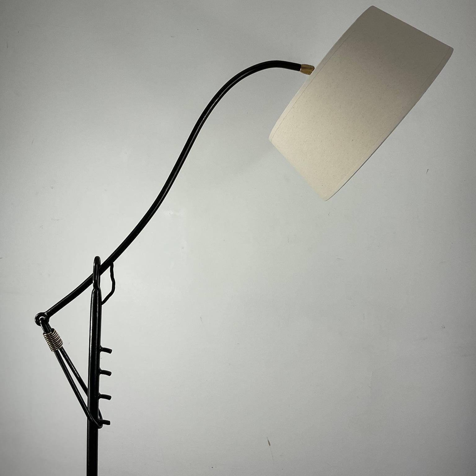 1950s Floor Lamp Attributed to Jacques Adnet with a Crémallière system For Sale 1