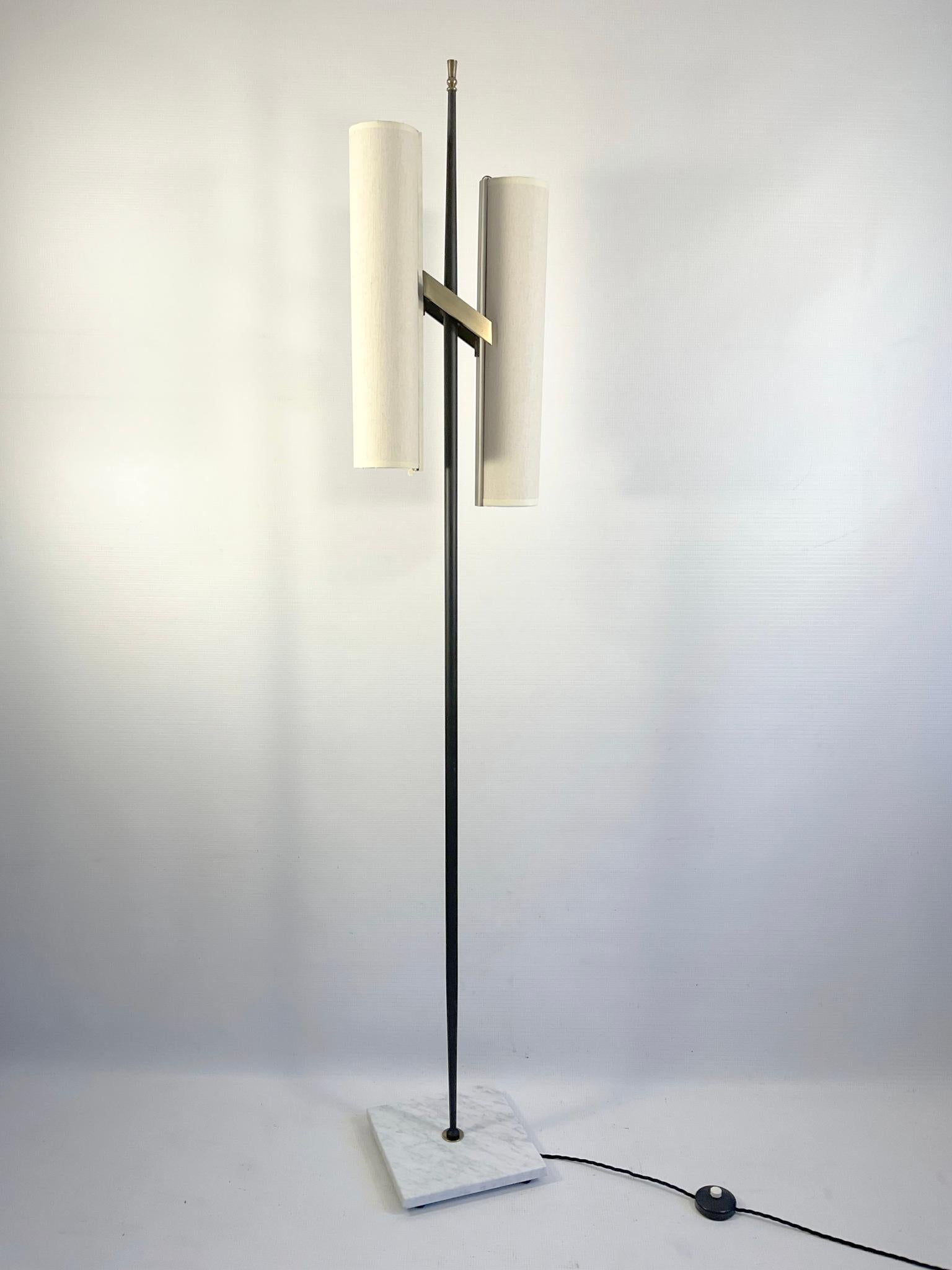 Mid-Century Modern 1950s Floor Lamp Attributed to the Maison Arlus For Sale