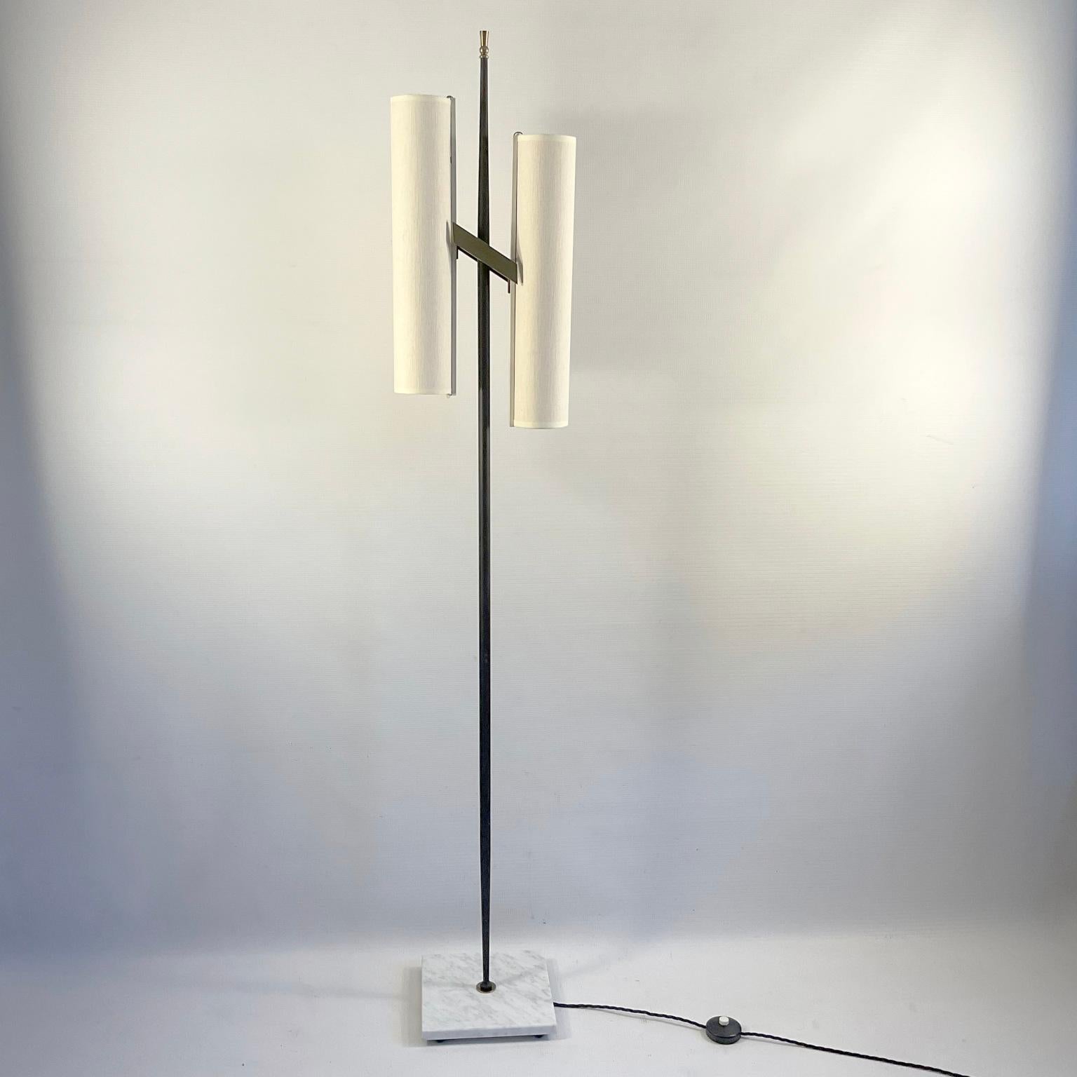 Metalwork 1950s Floor Lamp Attributed to the Maison Arlus For Sale