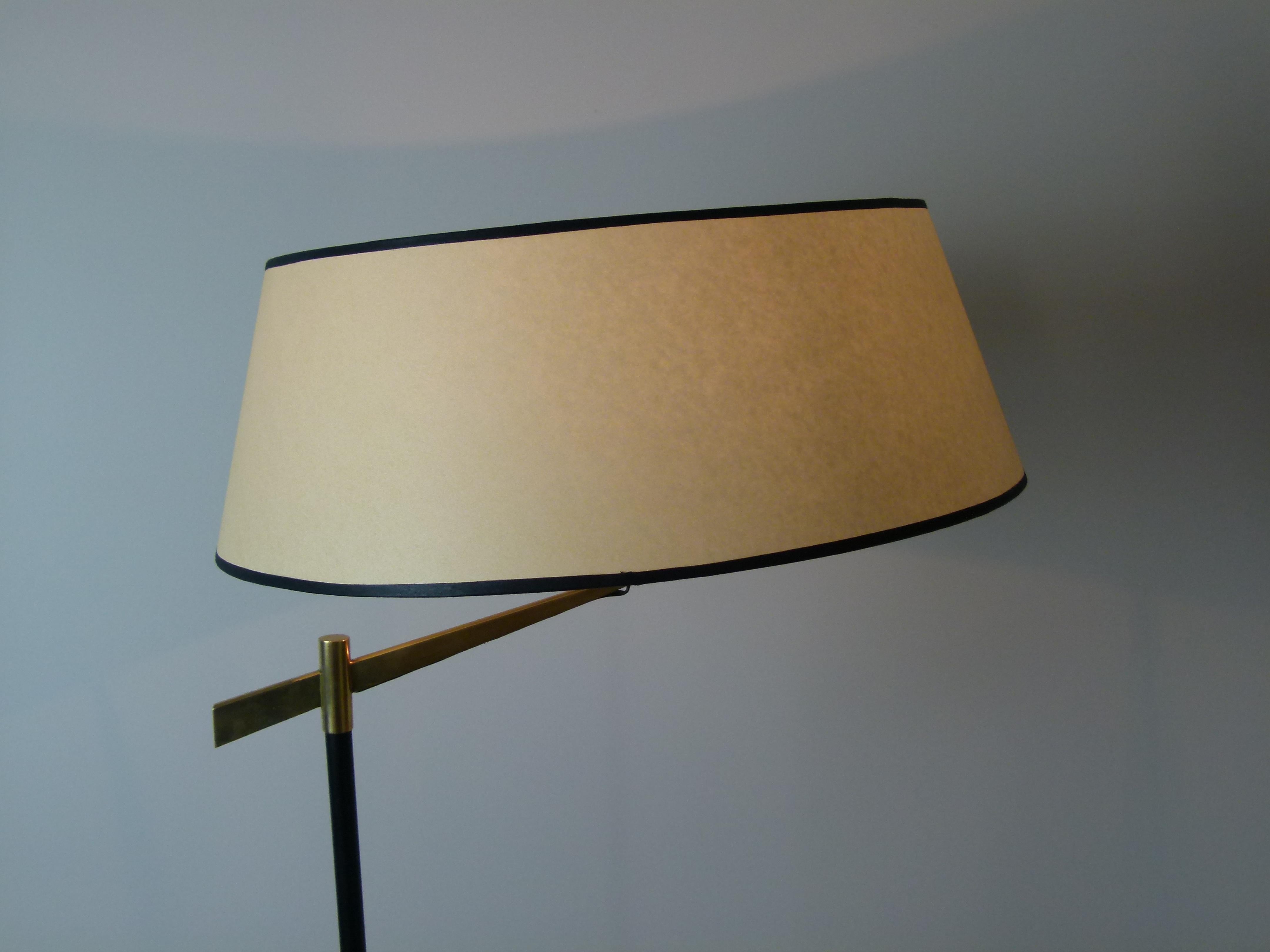 1950s Floor Lamp in Brass and Lacquered Metal from Maison Arlus 13