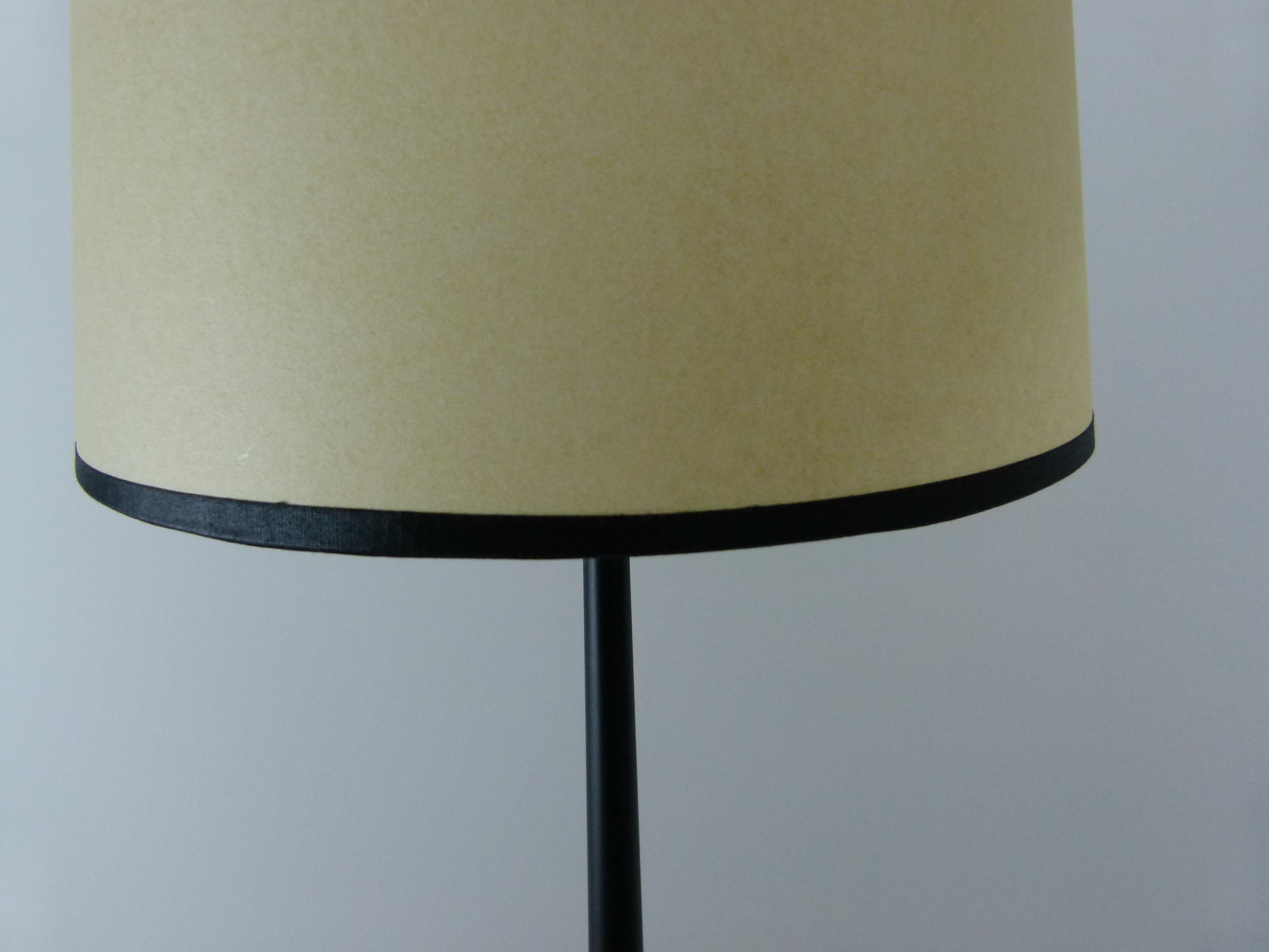 1950s Floor Lamp in Lacquered Metal and Brass from Maison Lunel 5