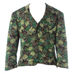 Vintage 1950S Floral Silk Ikat Jacket