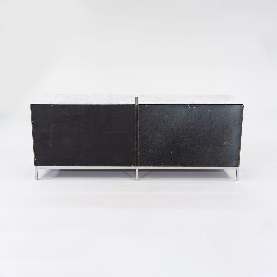 Mid-20th Century 1950s Florence Knoll Brazilian Rosewood Double Six Drawer Dresser w/ Marble Top For Sale