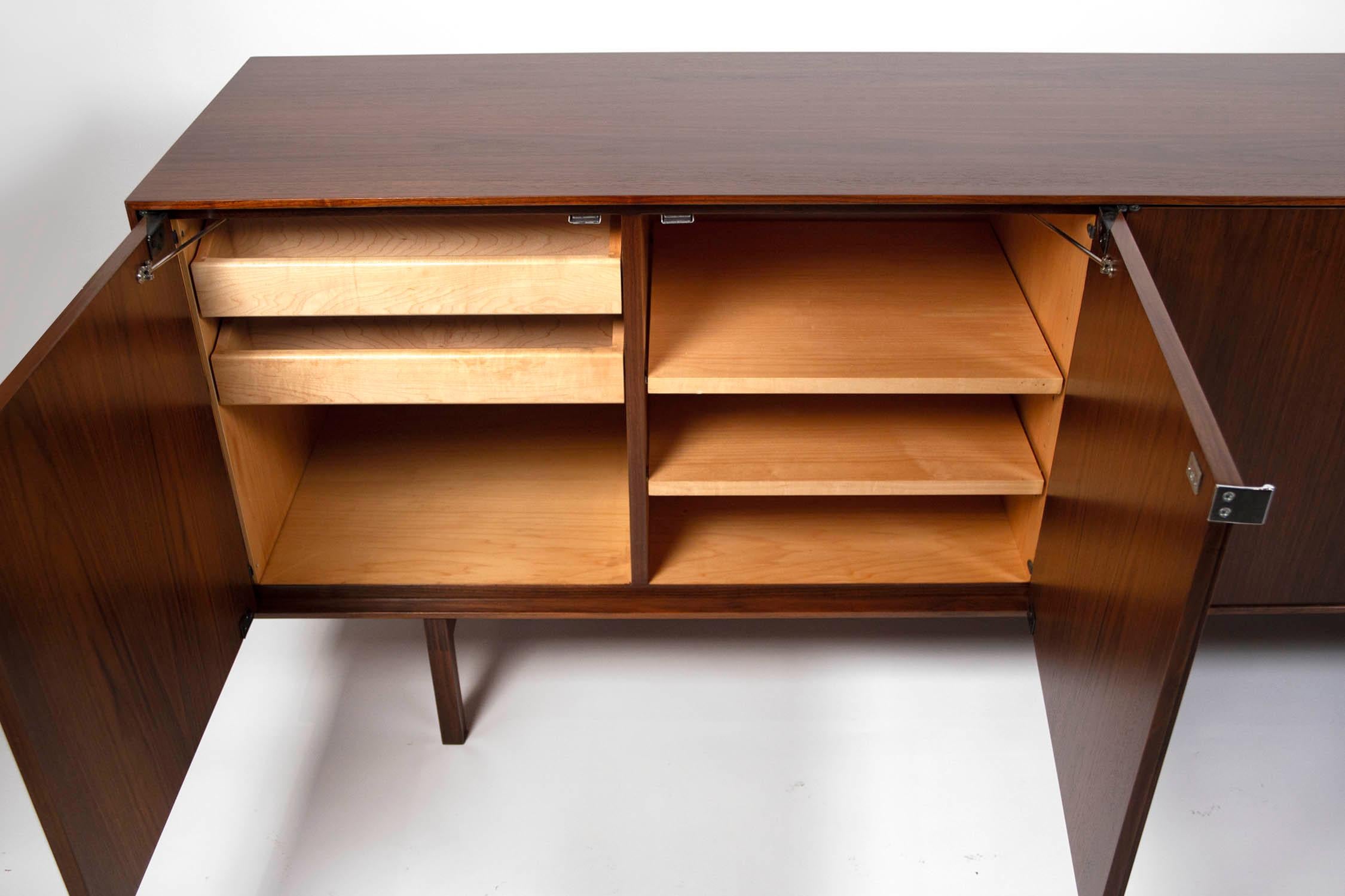 Mid-Century Modern 1950s Florence Knoll Cabinet in Walnut with Maple Interior Model No. 541