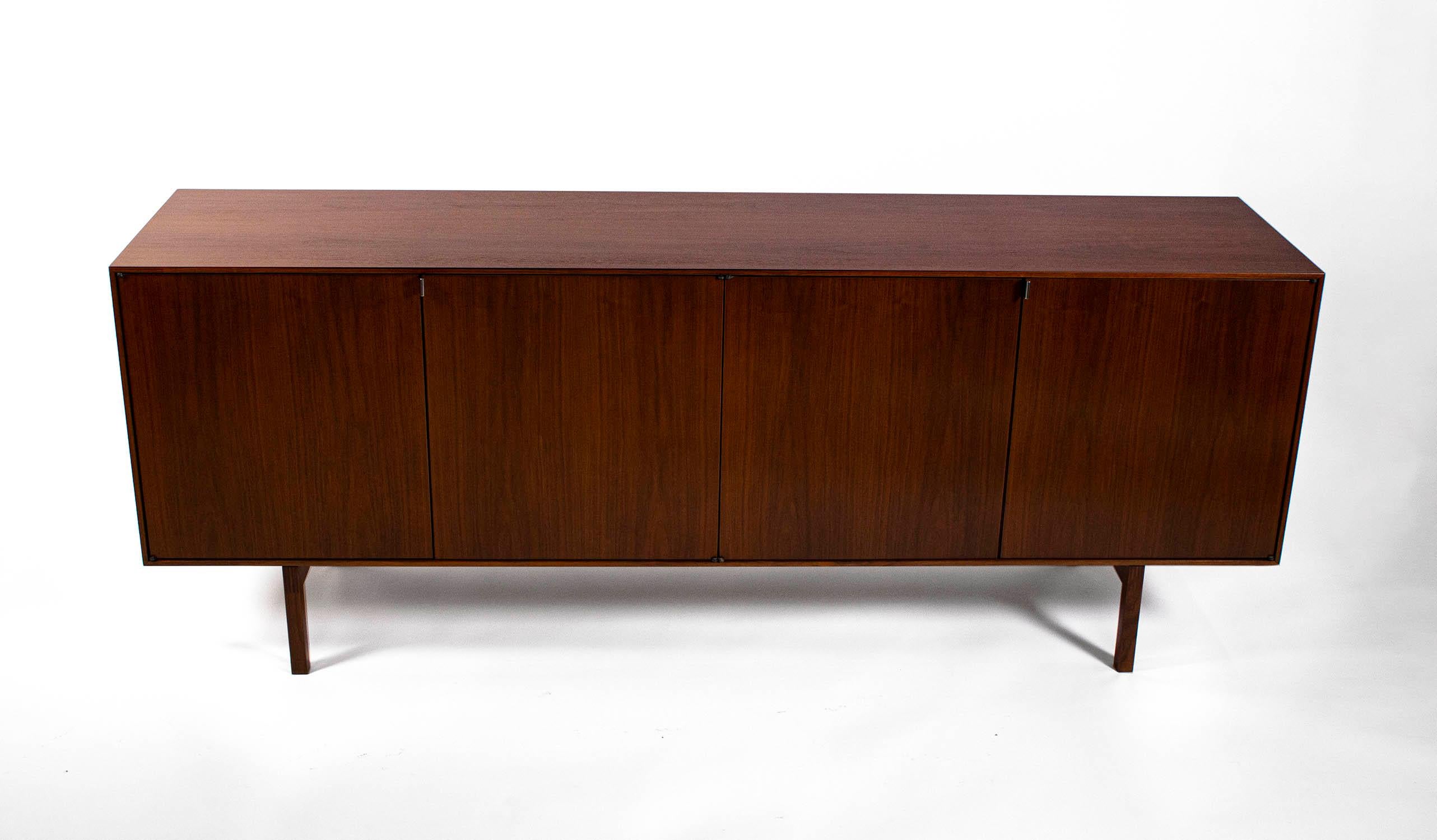 American 1950s Florence Knoll Cabinet in Walnut with Maple Interior Model No. 541