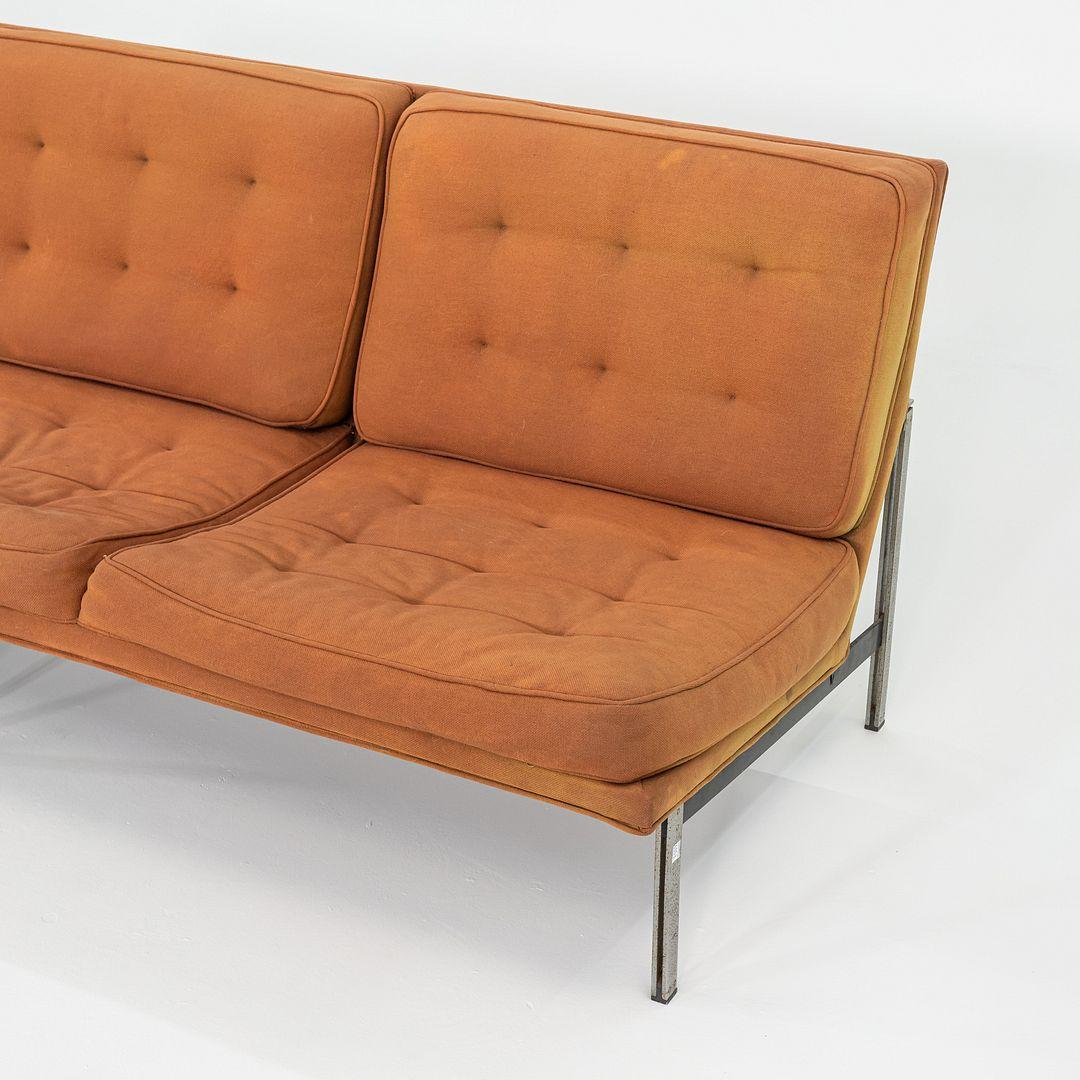 1950s Florence Knoll Parallel Bar System Three Seat Sofa for Reupholstery In Good Condition For Sale In Philadelphia, PA