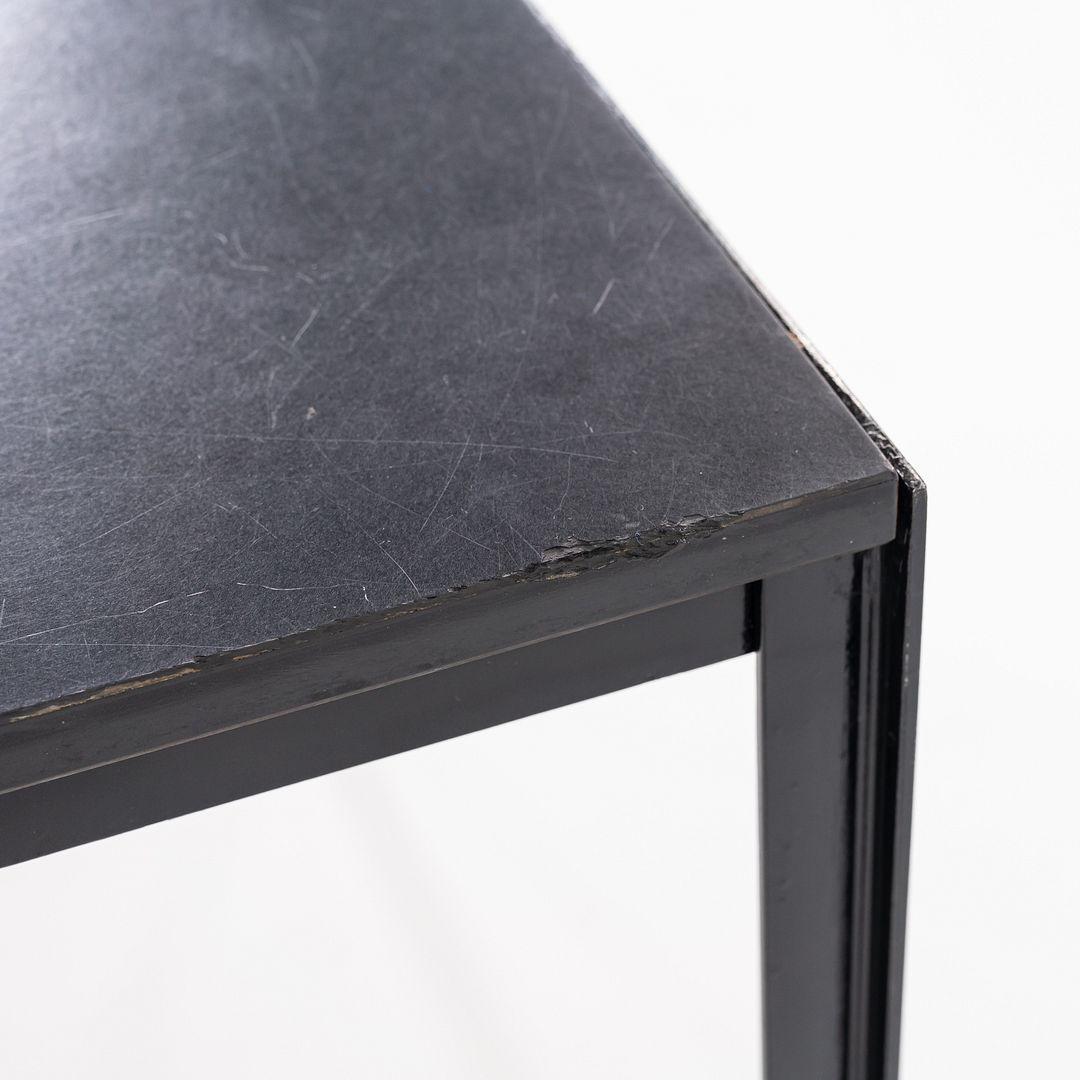 Table de salle à manger carrée à angle droit des années 1950 Florence Knoll avec plateau en stratifié/formica noir en vente 4