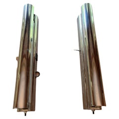 1950s Fluorescent Wall Lights with Chrome Shades