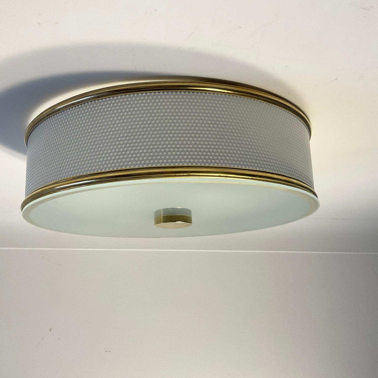 Metal 1950s Ceiling Light Attributed to Pierre Guariche for Maison Arlus For Sale