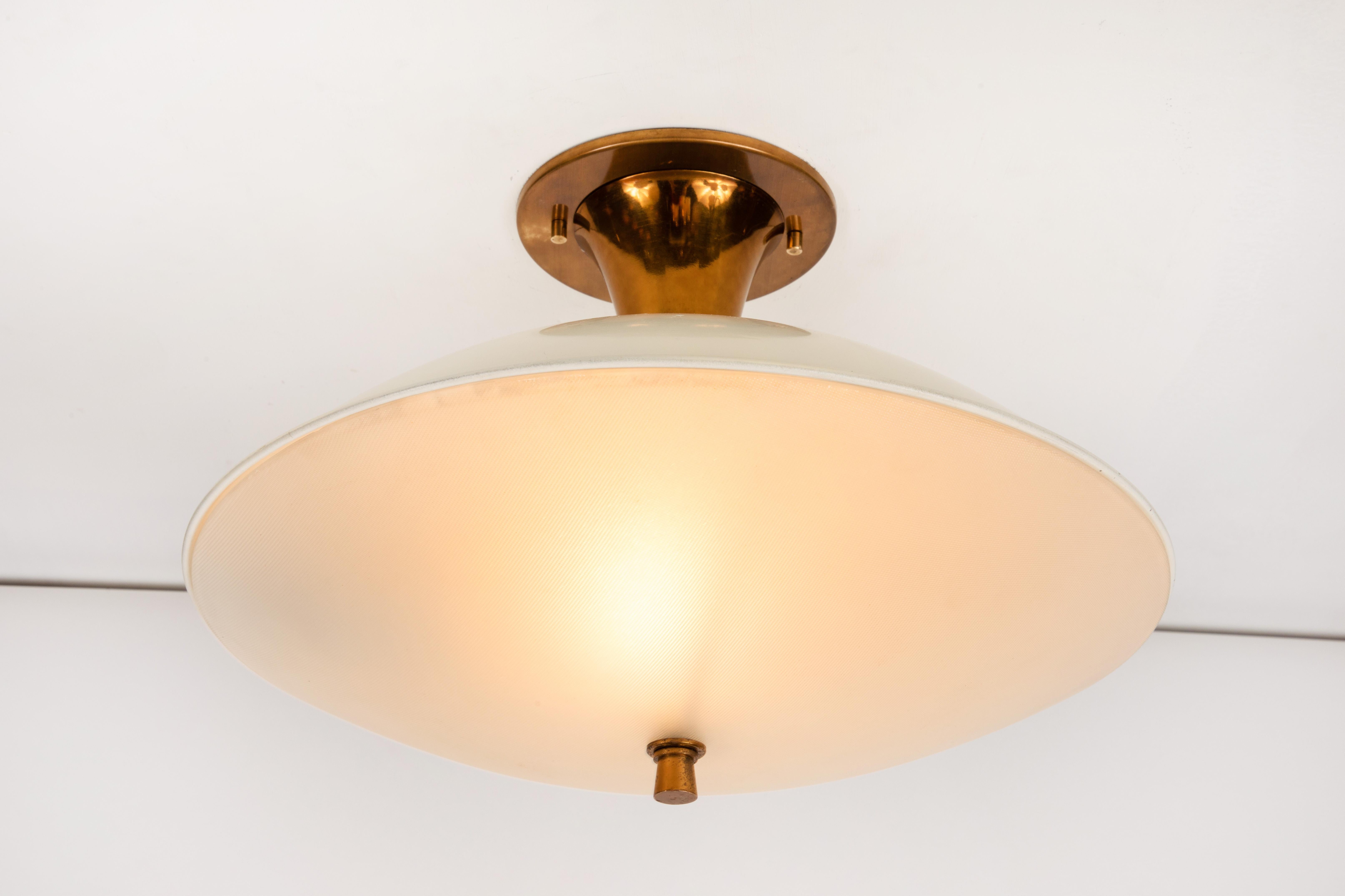 1950s Flushmount Ceiling Light by Oscar Torlasco for Lumi 3