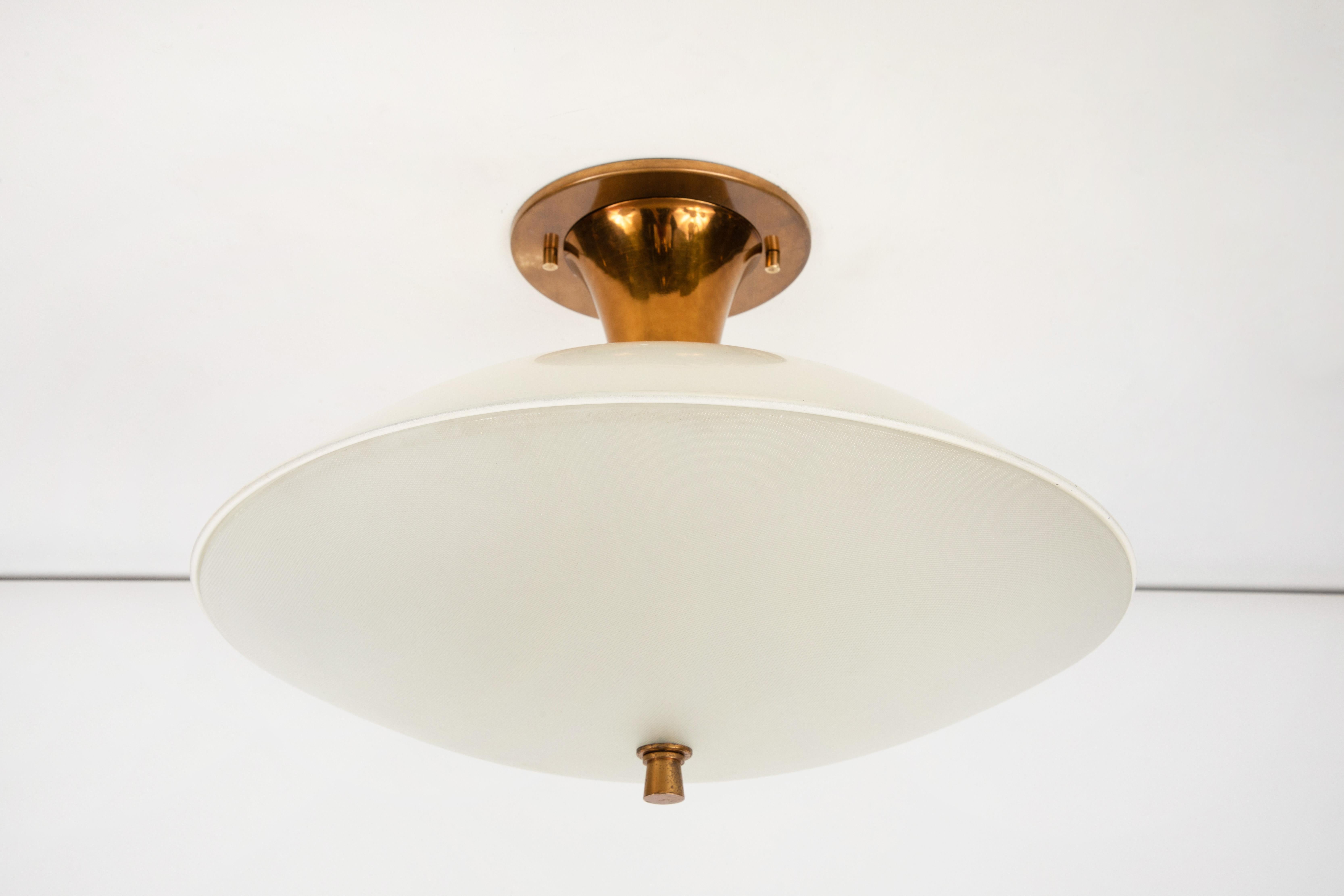 1950s Flushmount Ceiling Light by Oscar Torlasco for Lumi 5