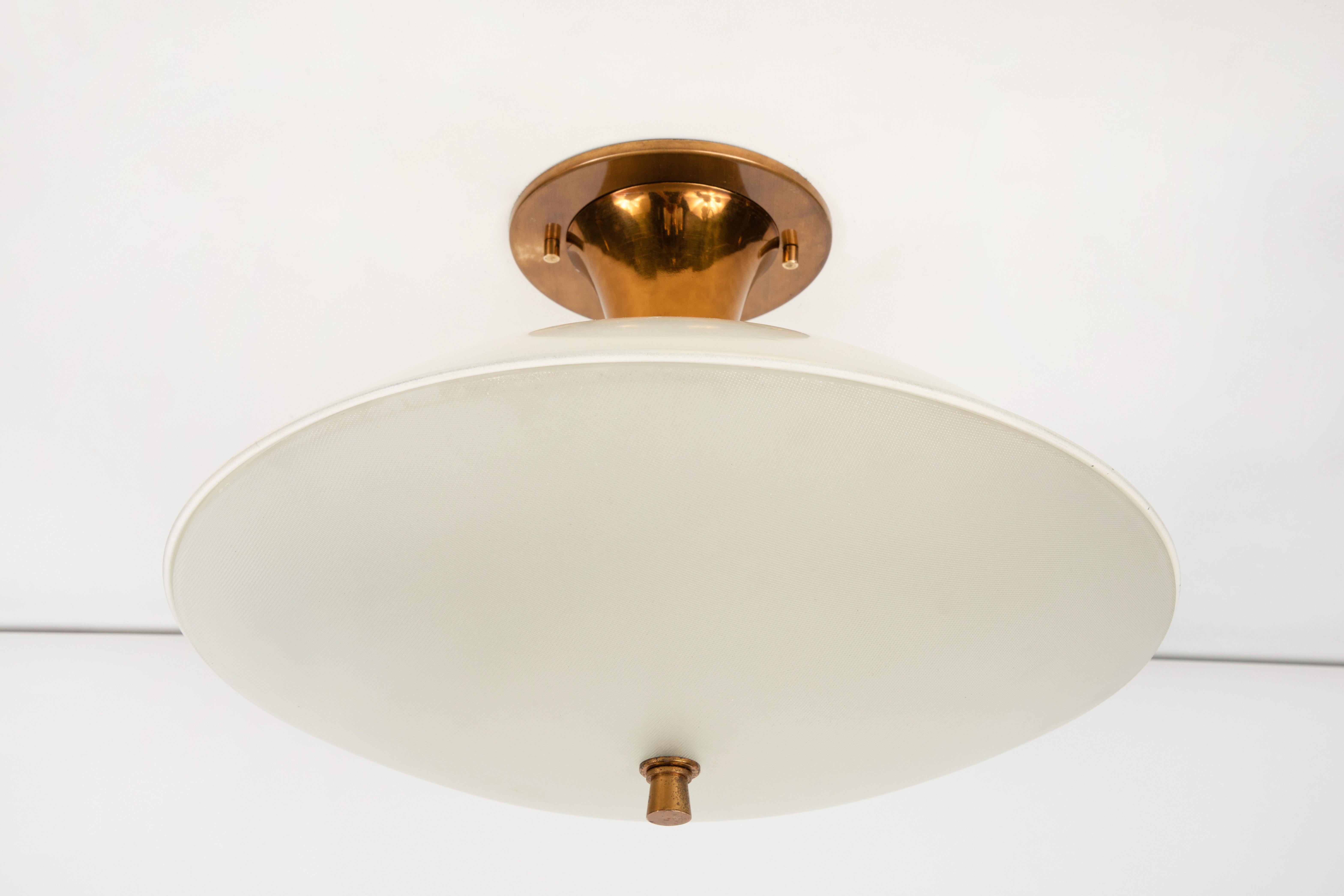 1950s Flushmount Ceiling Light by Oscar Torlasco for Lumi 6