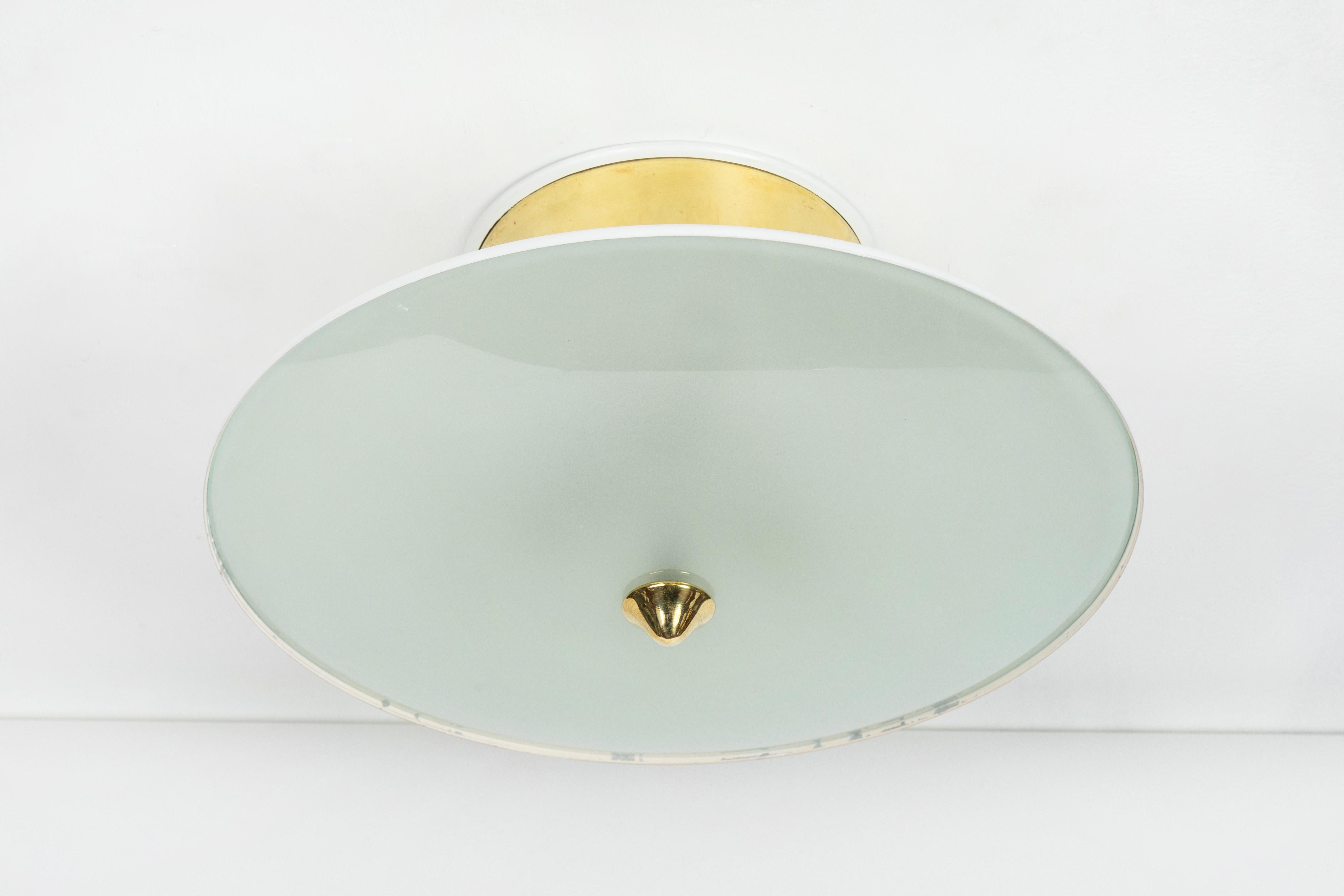 1950s Flushmount Ceiling Light by Oscar Torlasco for Lumi 4