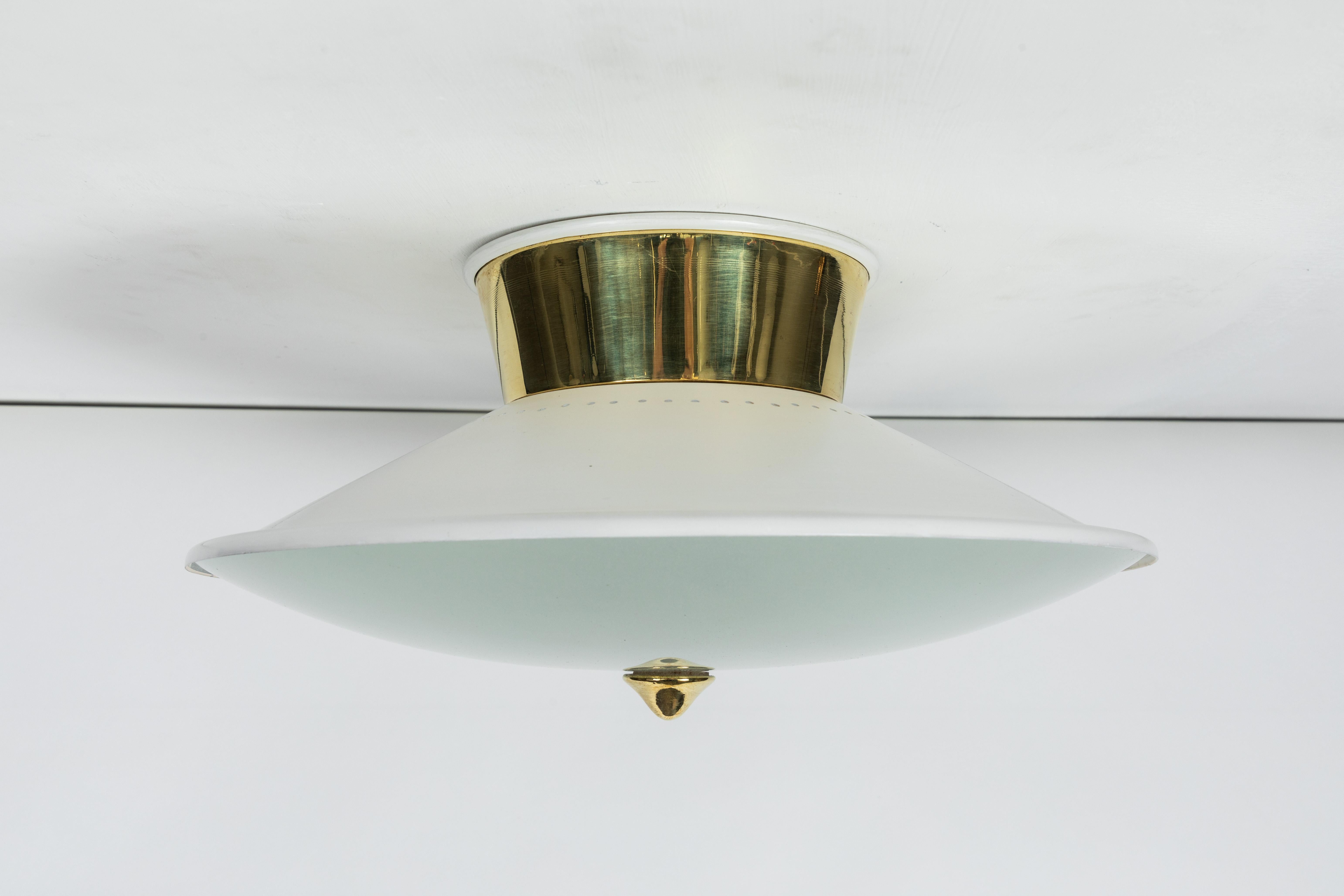 Mid-Century Modern 1950s Flushmount Ceiling Light by Oscar Torlasco for Lumi