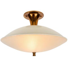 1950s Flushmount Ceiling Light by Oscar Torlasco for Lumi