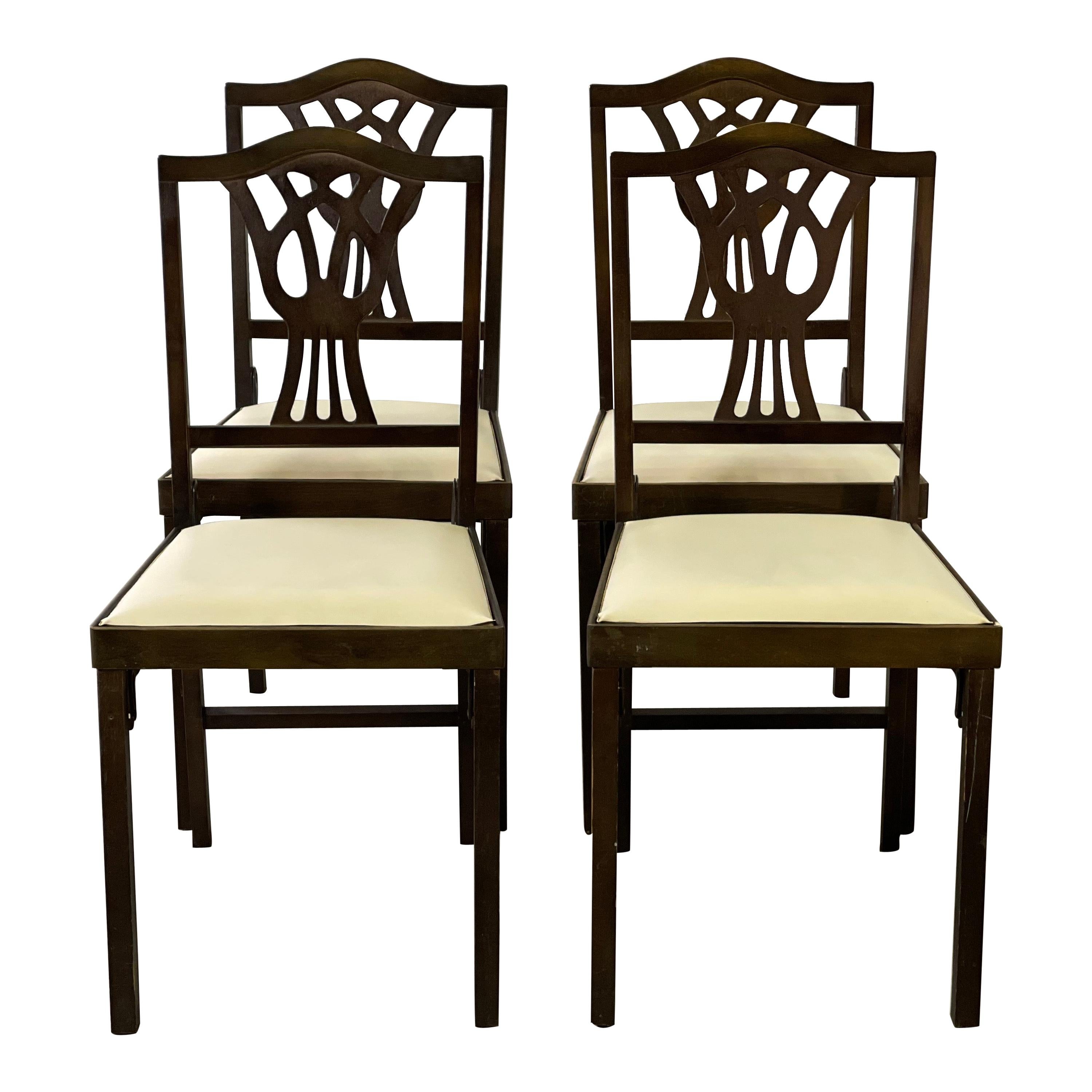 Set of Six 1950s Mahogany Italian Dining Chairs at 1stDibs