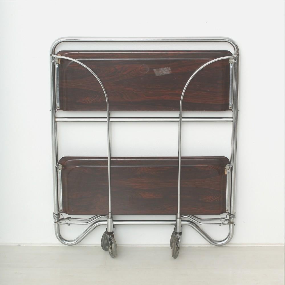 Mid-20th Century 1950s Folding Serving Trolley
