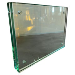 Retro 1950s Fontana Arte Attributed Mid-Century Modern Glass Italian Picture Frame