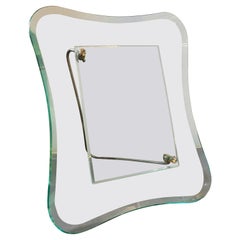 Retro 1950s Fontana Arte Attributed Mid-Century Modern Glass Picture Frame