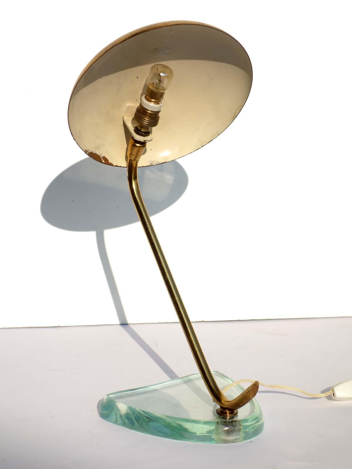 Mid-Century Modern 1950s Fontana Arte Italian Design Midcentury Table Lamp
