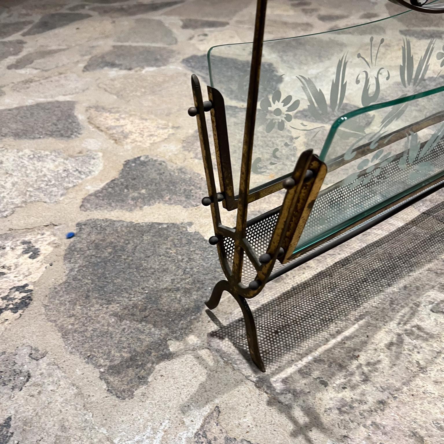 1950 Fontana Arte Porte-revues Verre d'art vénitien à fleurs Italie en vente 3
