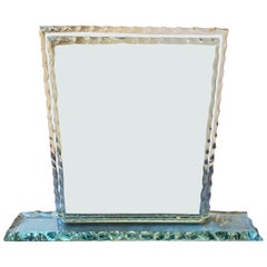 mid century picture frames Retro 1950s Fontana Arte Mid-Century Modern Chiselled Verde Nilo Glass Picture Frame