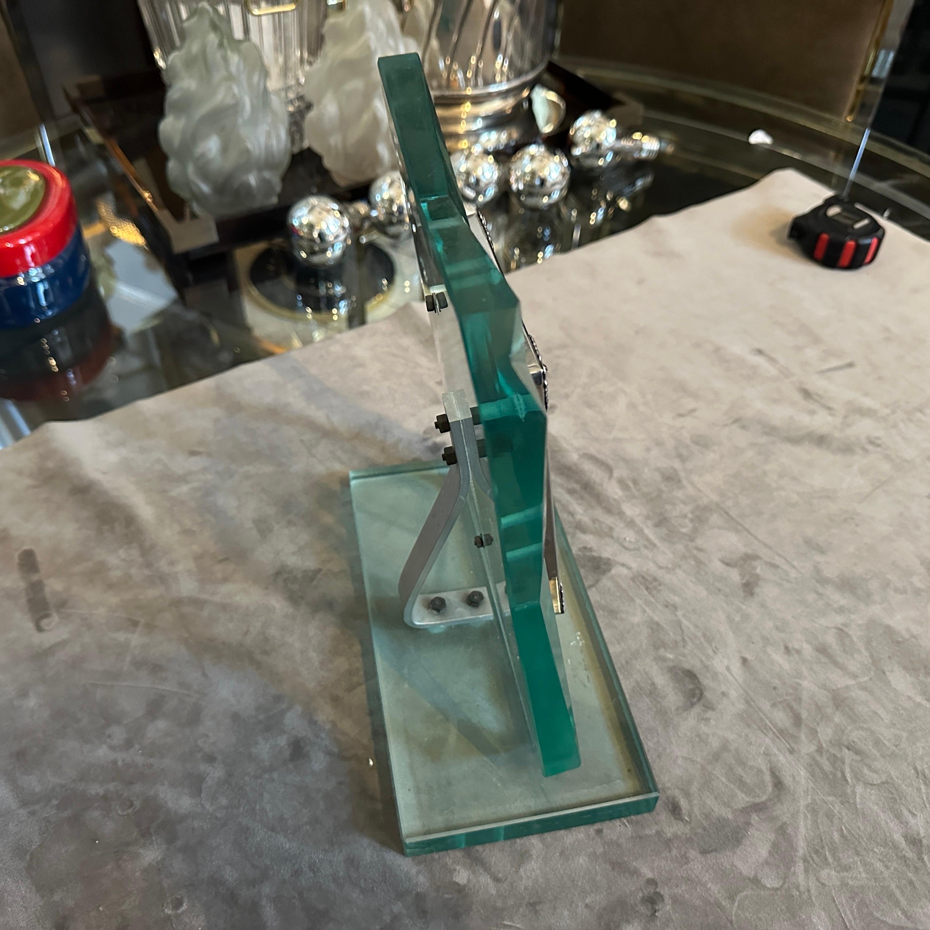 1950er Jahre Fontana Arte Stil Mid-Century Modern Verde NIlo Glas Bilderrahmen im Angebot 1