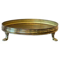 1950s Footed Brass Tray