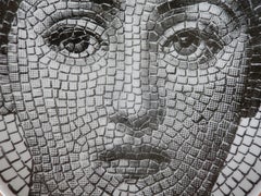 1950s Fornasetti Roman Mosaic Face Plate, Tema e Variazioni N131