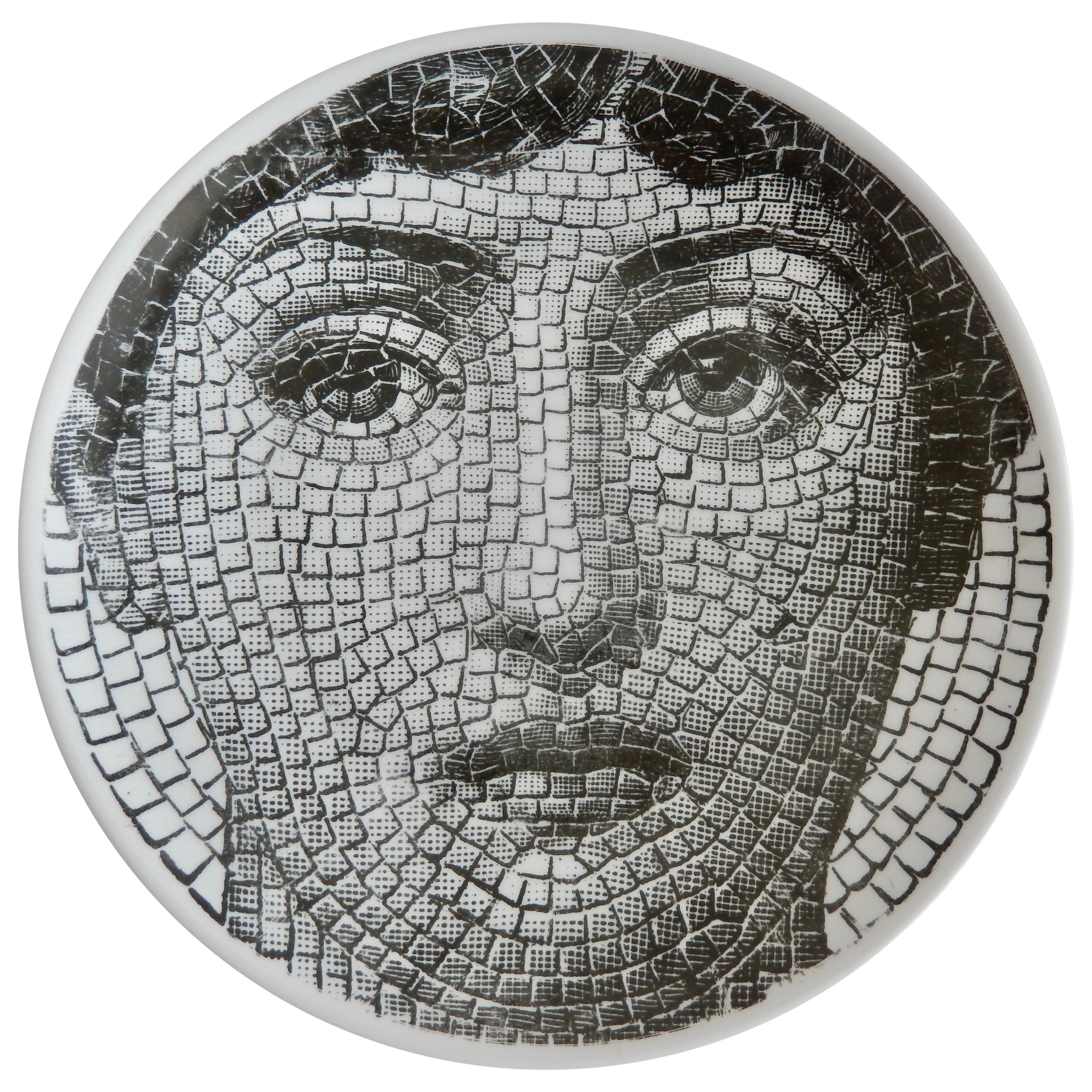 1950s Fornasetti Roman Mosaic Face Plate, Tema e Variazioni N131 For Sale