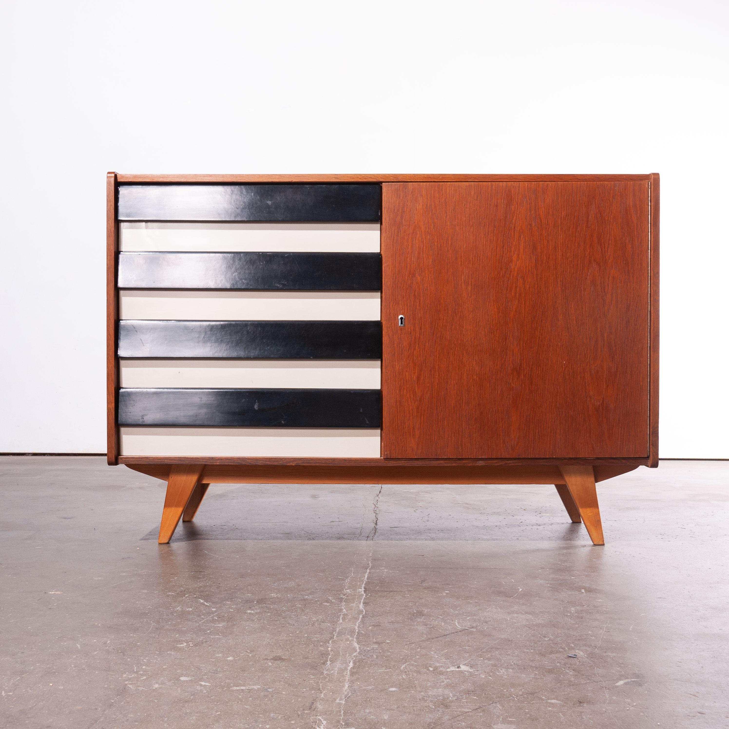 1950s Four Drawer Oak Chest Of Drawers / Cabinet  By Jiri Jiroutek For Interieu 5
