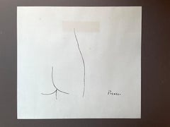 Fragment de corps de femme, Kunstlithographie, Radierung nach Pablo Picasso, Vintage