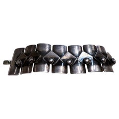 1950s Francisco Frank Rebajes Modern Silver Bracelet New York City