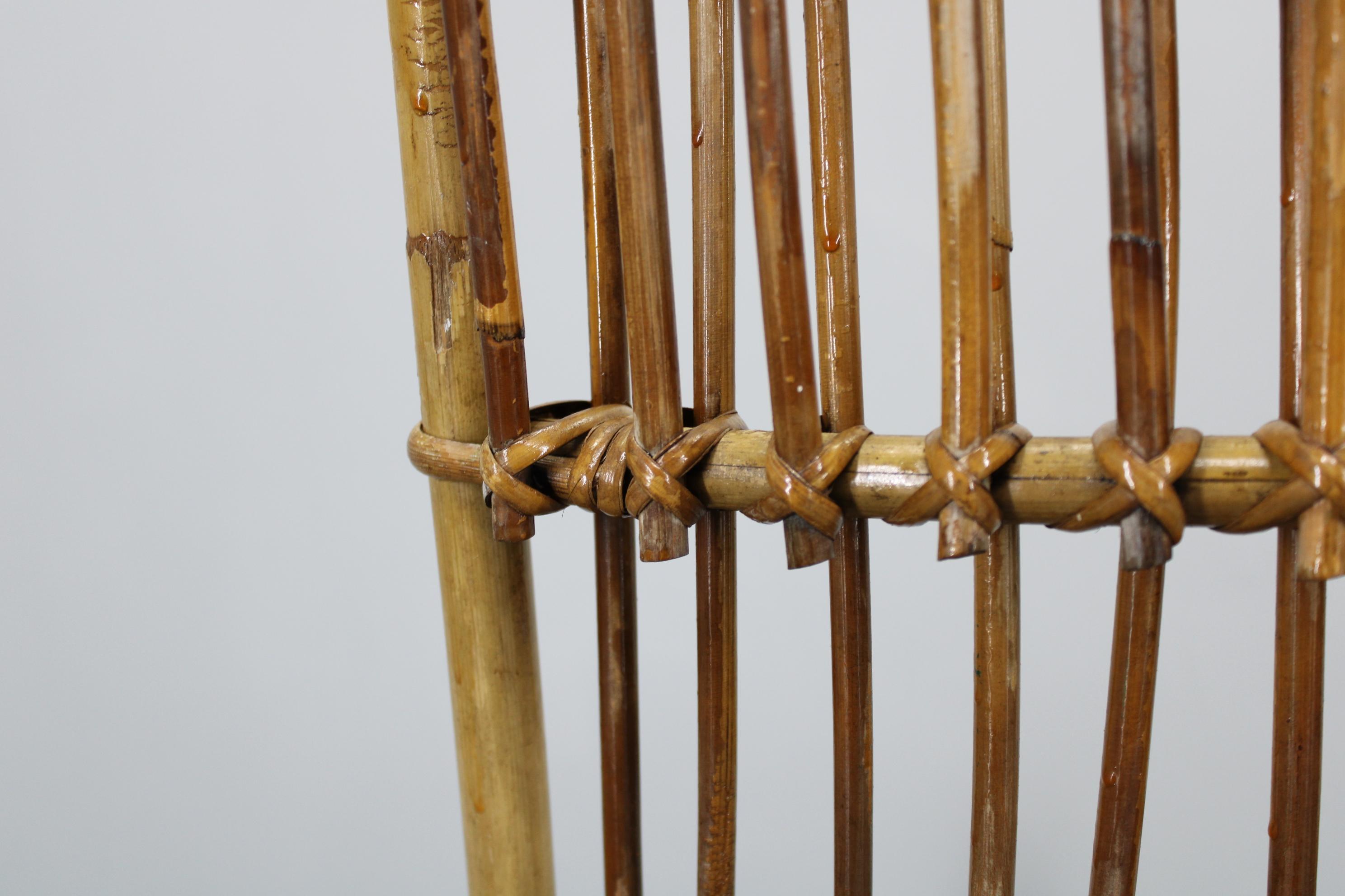 1950s Franco Albini “French Riviera” Rattan Armchair, Italy For Sale 2