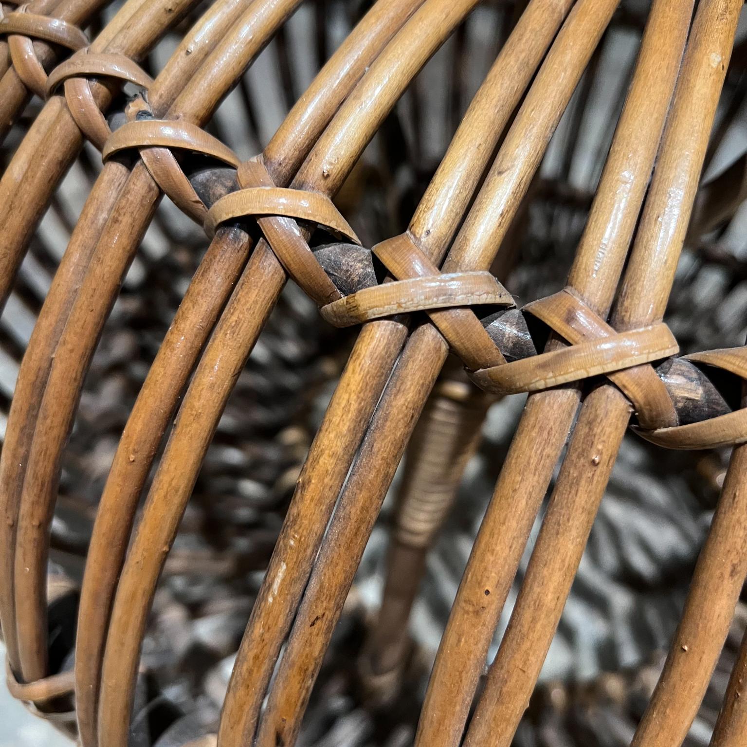 1950s Franco Albini Attributed Italian Vintage Rattan Stool For Sale 6
