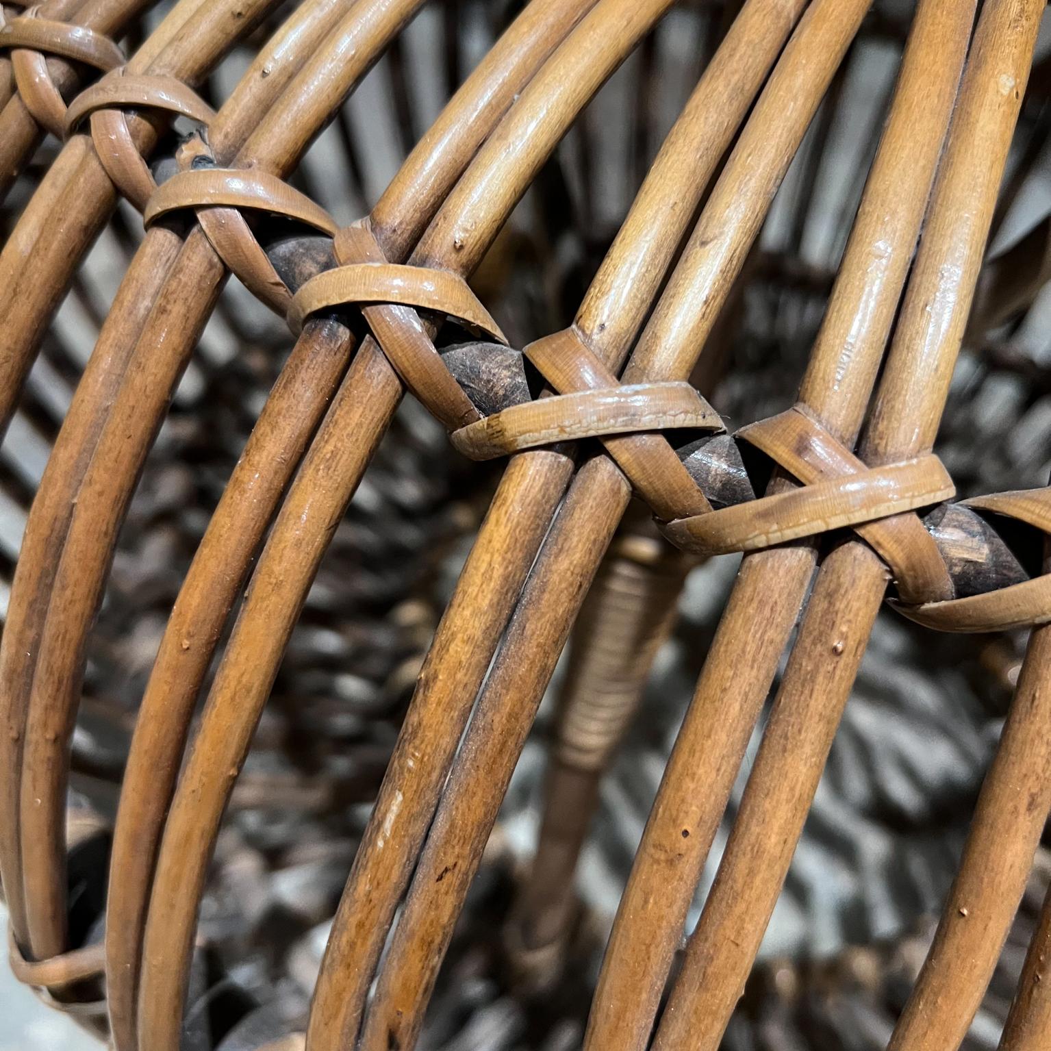 1950s Franco Albini Vintage Rattan Pouf Ottoman Footrest Stool from Italy For Sale 5