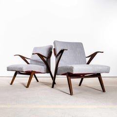 Frantisek Jirak des années 1950 pour Tatra en coton bouclé gris - Fauteuils tapissés