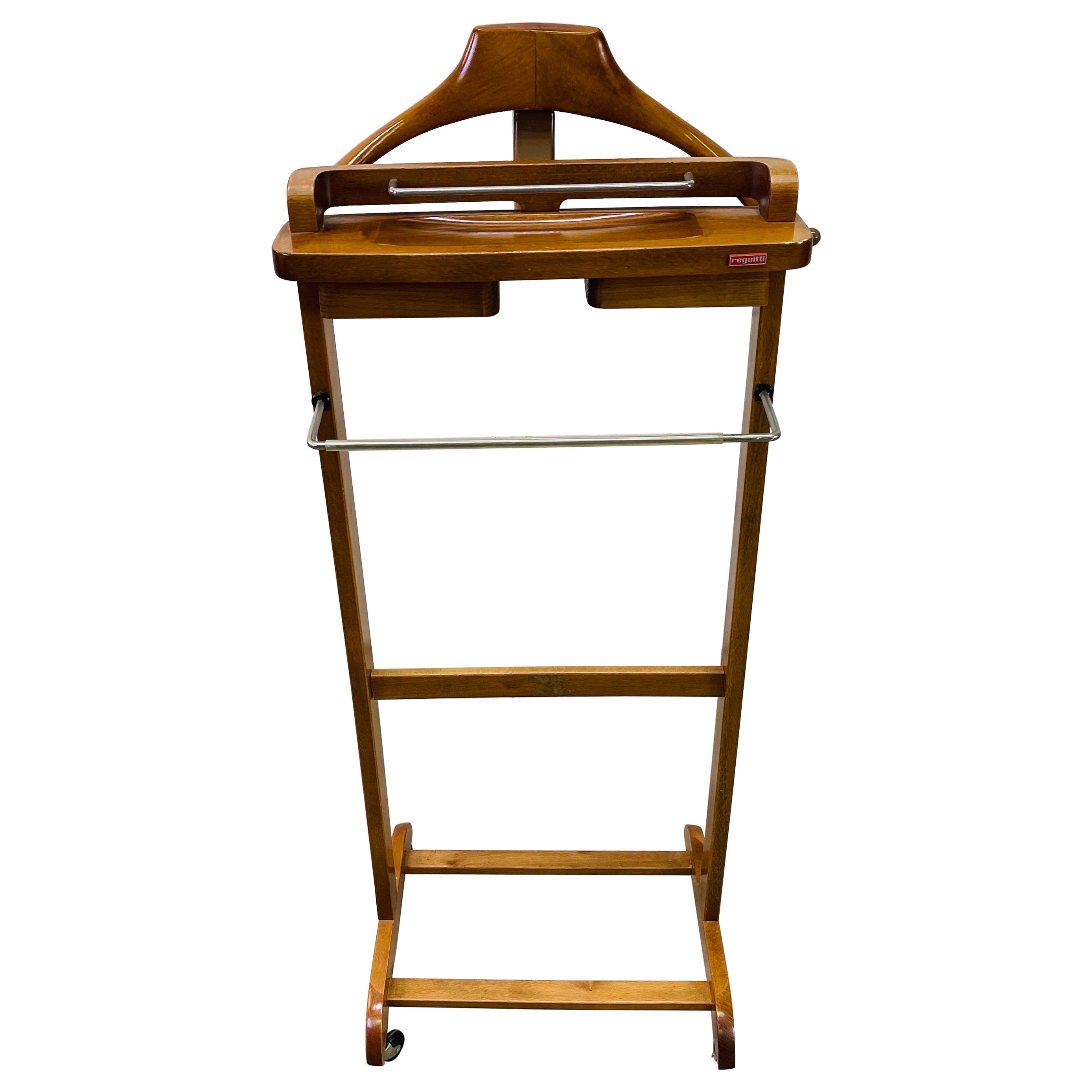 1950s Fratelli Reguitti Italian Maple Wood Men’s Valet