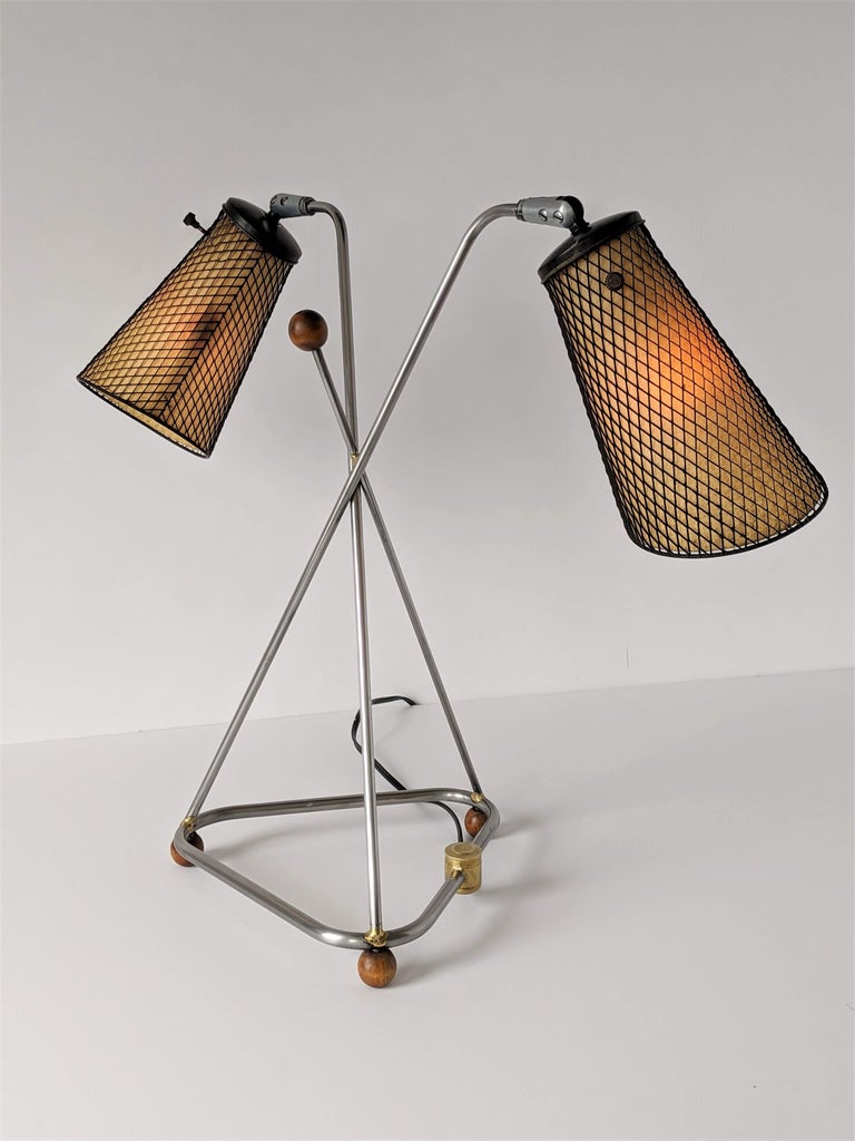 Mid-Century Modern 1950s Frederick Weinberg Table Lamp, USA For Sale