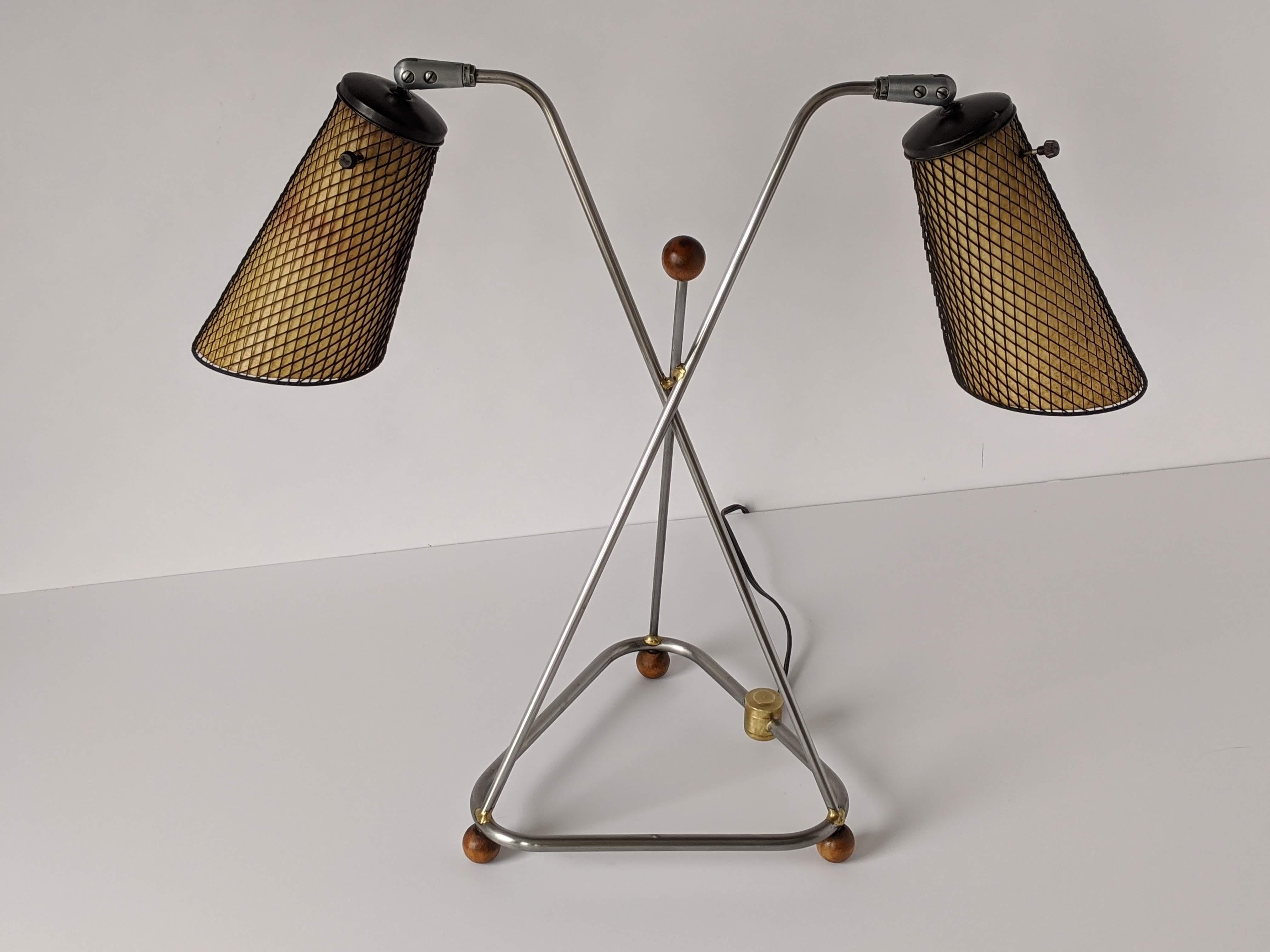 Mid-Century Modern 1950s Frederick Weinberg Table Lamp, USA For Sale