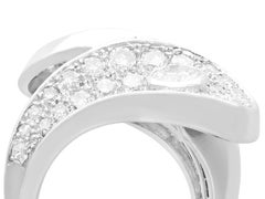 Cartier 3.36 Carat Diamond and Platinum Crossover Ring