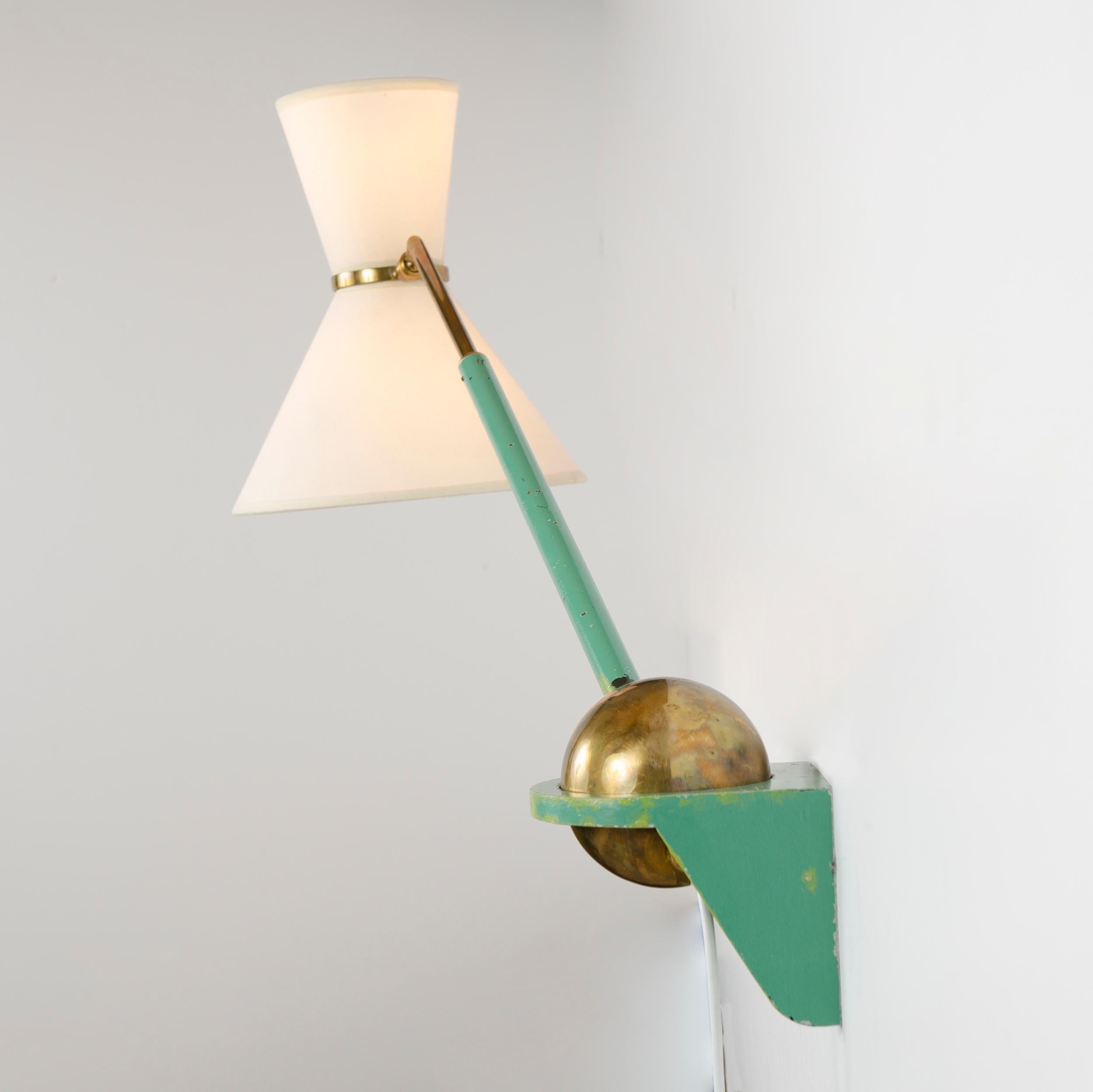 1950s French Adjustable and Telescoping Wall Lamp by Robert Mathieu In Good Condition In Sagaponack, NY