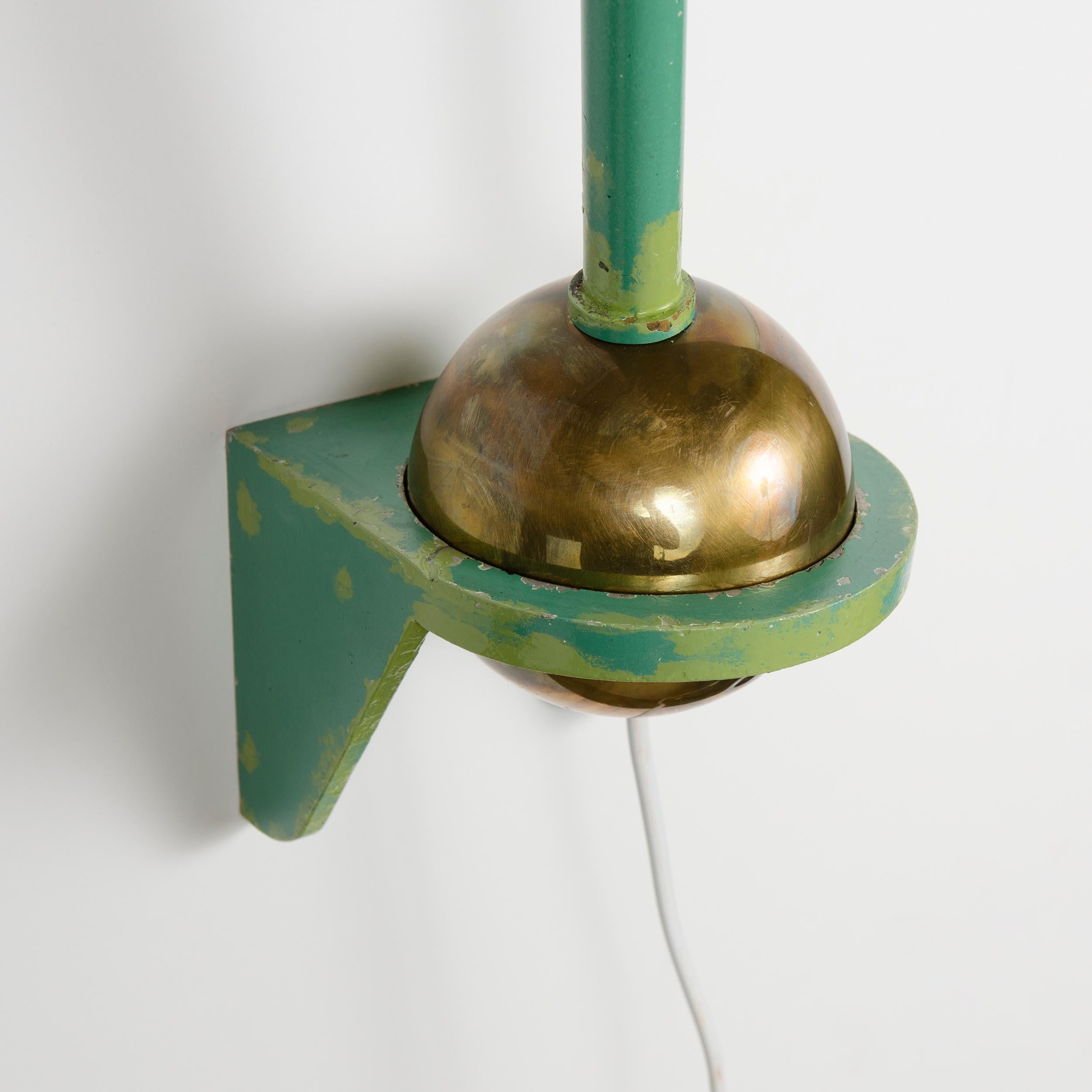 Brass 1950s French Adjustable and Telescoping Wall Lamp by Robert Mathieu