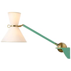 1950s French Adjustable and Telescoping Wall Lamp by Robert Mathieu