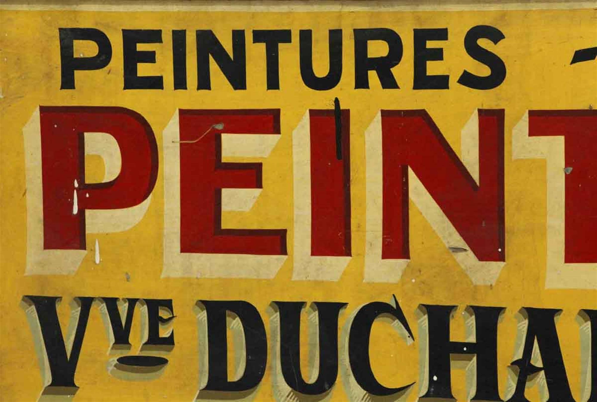 Industrial 1950s French Advertising Peint Neuf Sign