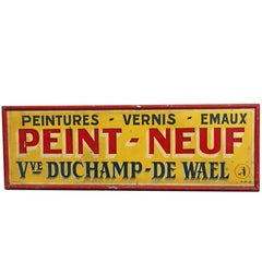 1950s French Advertising Peint Neuf Sign