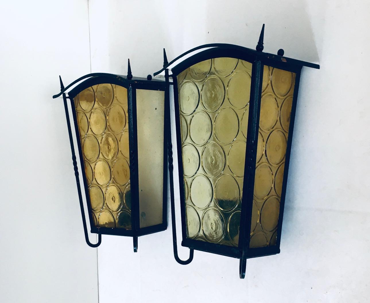 1950er Jahre Französisch architektonischen Design Outdoor-Wandleuchte Set im Angebot 4