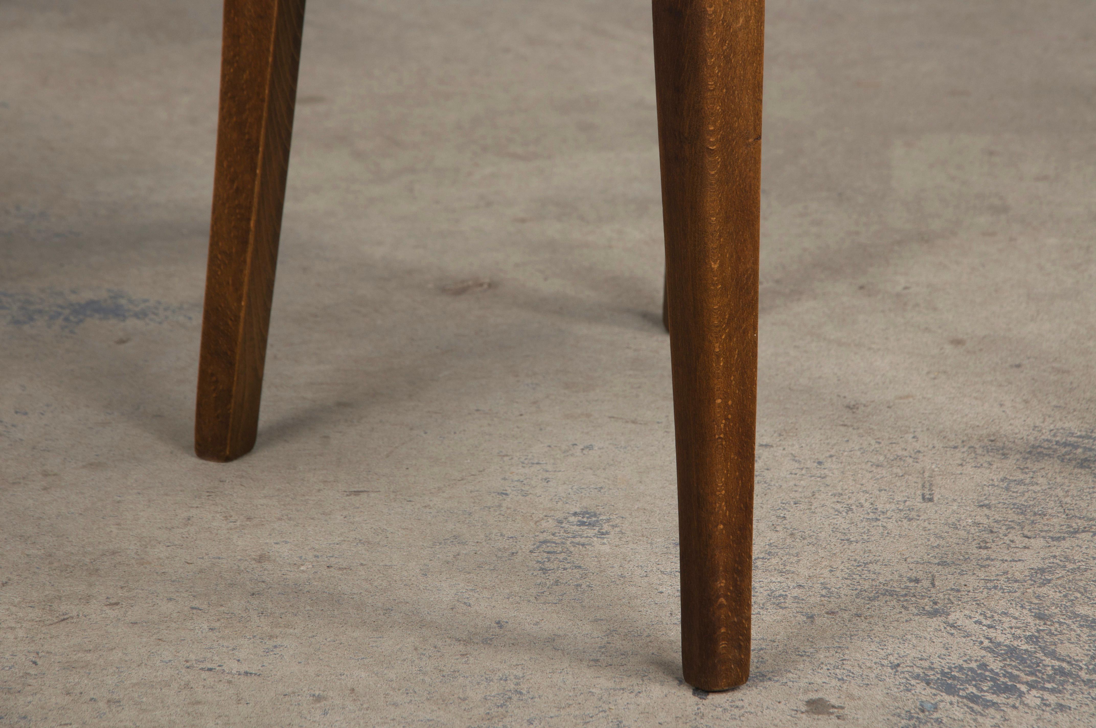 1950s French Art Deco Maple Dining Chairs W/ Golden Yellow Velvet - Set of 6 For Sale 5