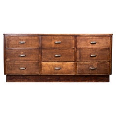 1950's French Bank of Shop Schubladen - Neun Schubladen